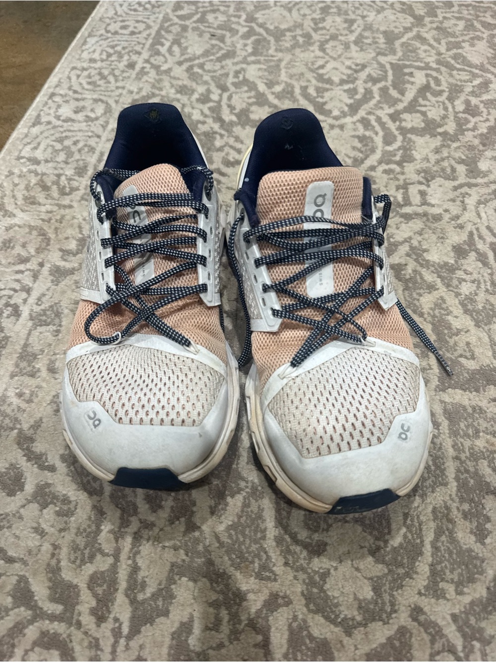 On Women's Neutral Beige Peach Athletic Running Shoes - Lightweight Support - Picture 5 of 5
